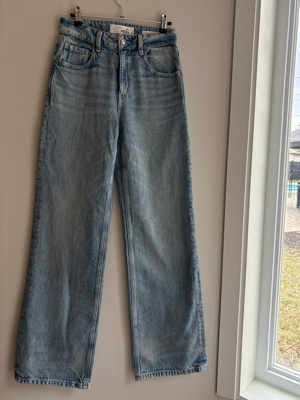 Dynamite Heidi Light Blue High-Rise Wide Leg Jeans